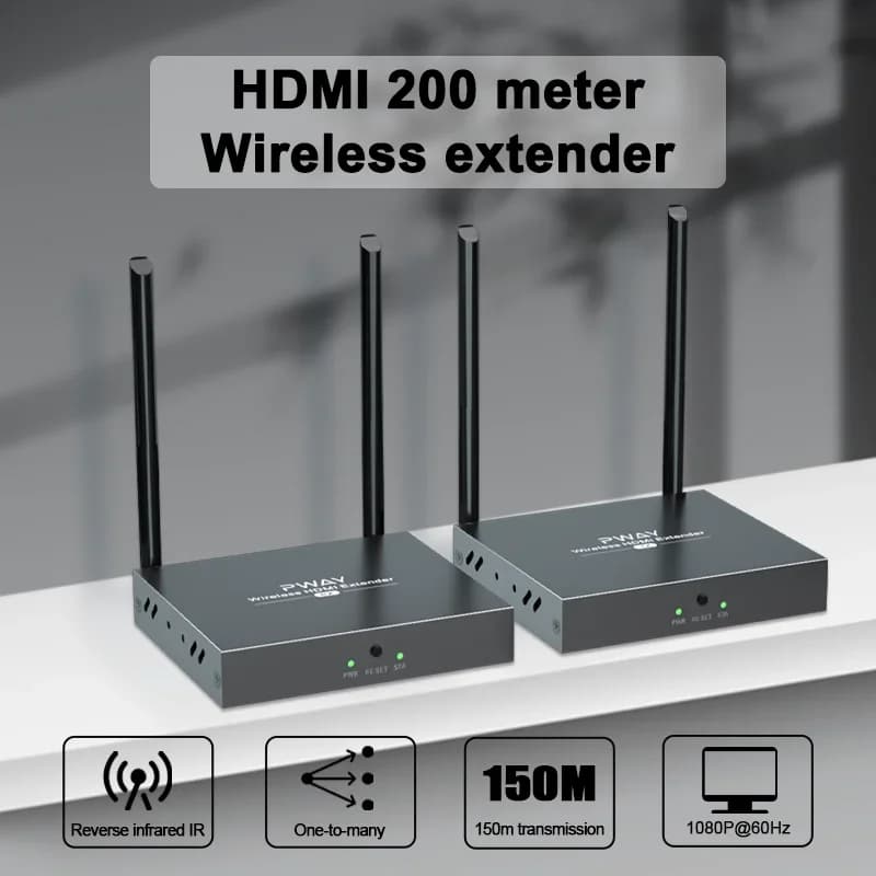 4K wireless HDMI distribution extender 1 input 4 outputs 8 One Drag HDMI multi-HD transfer cable 200M POE 60M transmission ring