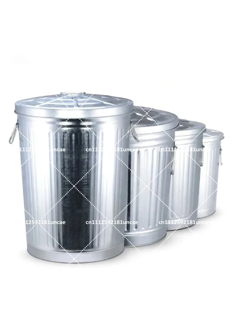 Large Outdoor Trash Can with Lid 75L 45L 35L, Heavy Duty Sanitation Bin for Industrial Use