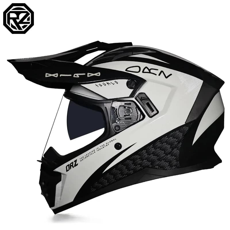 Casco moto fuoristrada ORZ con protezione solare Casco motocross Moto-Cross Racing Moto DOT cascos