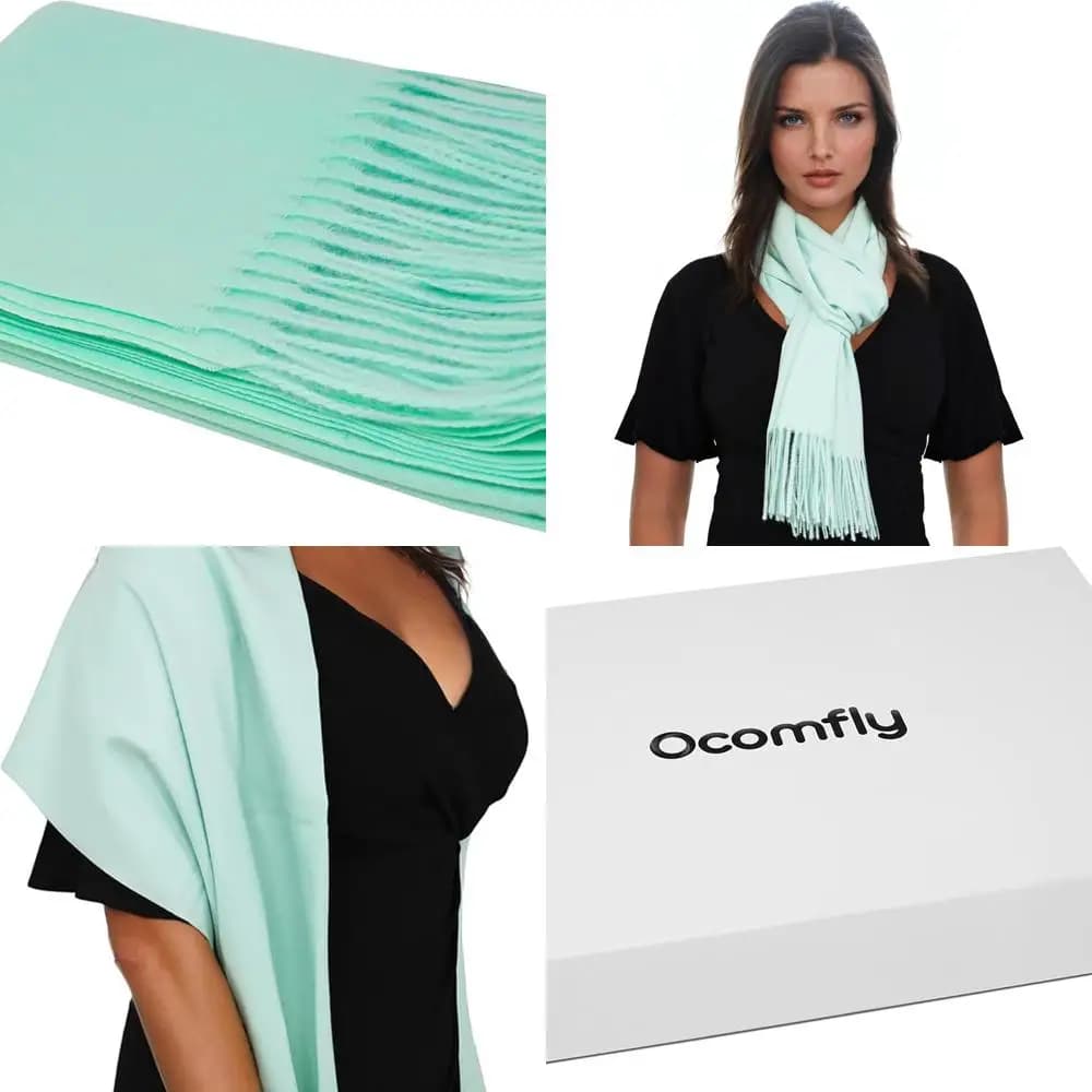 Lussuoso scialle Pashmina da donna al 100% - Sciarpa premium morbida e calda - Confezione regalo