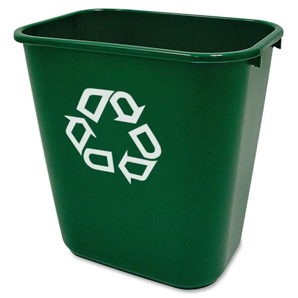 Contenitore per Riciclaggio Verde da 7 Galloni, da Posizionare Sotto Scrivania/Lavello/Armadietto, Confezione da 12