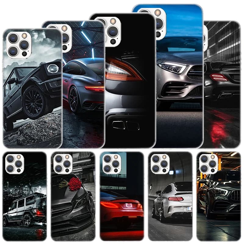 Sport Car C63 E63 S63 G63 Soft Case For iPhone 16 17 Air 16E 15 Plus 11 12 13 Mini 14 Pro Max Phone Cover Apple 7 8 SE Coque Fun