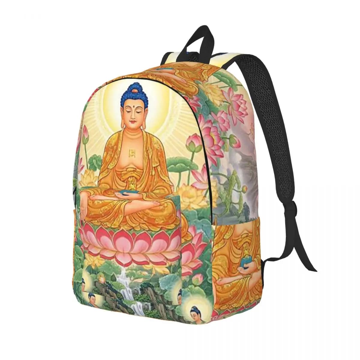 Tantric Buddhist Deity Buddhism God Buddha Backpack Daypack Large Capacity Children BookBag School Bag Shoulder Bags Boys Girls