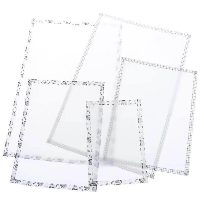 5Pcs Handmade Perler Beads Baking Cloth Edge-stitched Transparent Iron-on Mat Heat-resistant Paper DIY Accessories Perler Beads