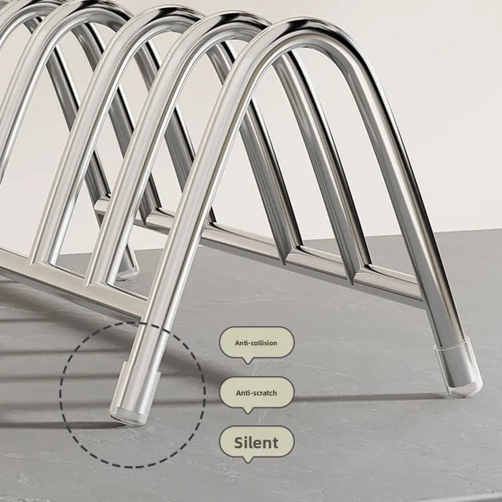 Stainless Steel Pot Lid Storage Rack Rustproof Vertical Cutting Board Holder Moisture-proof Space Saving Cookware Holder