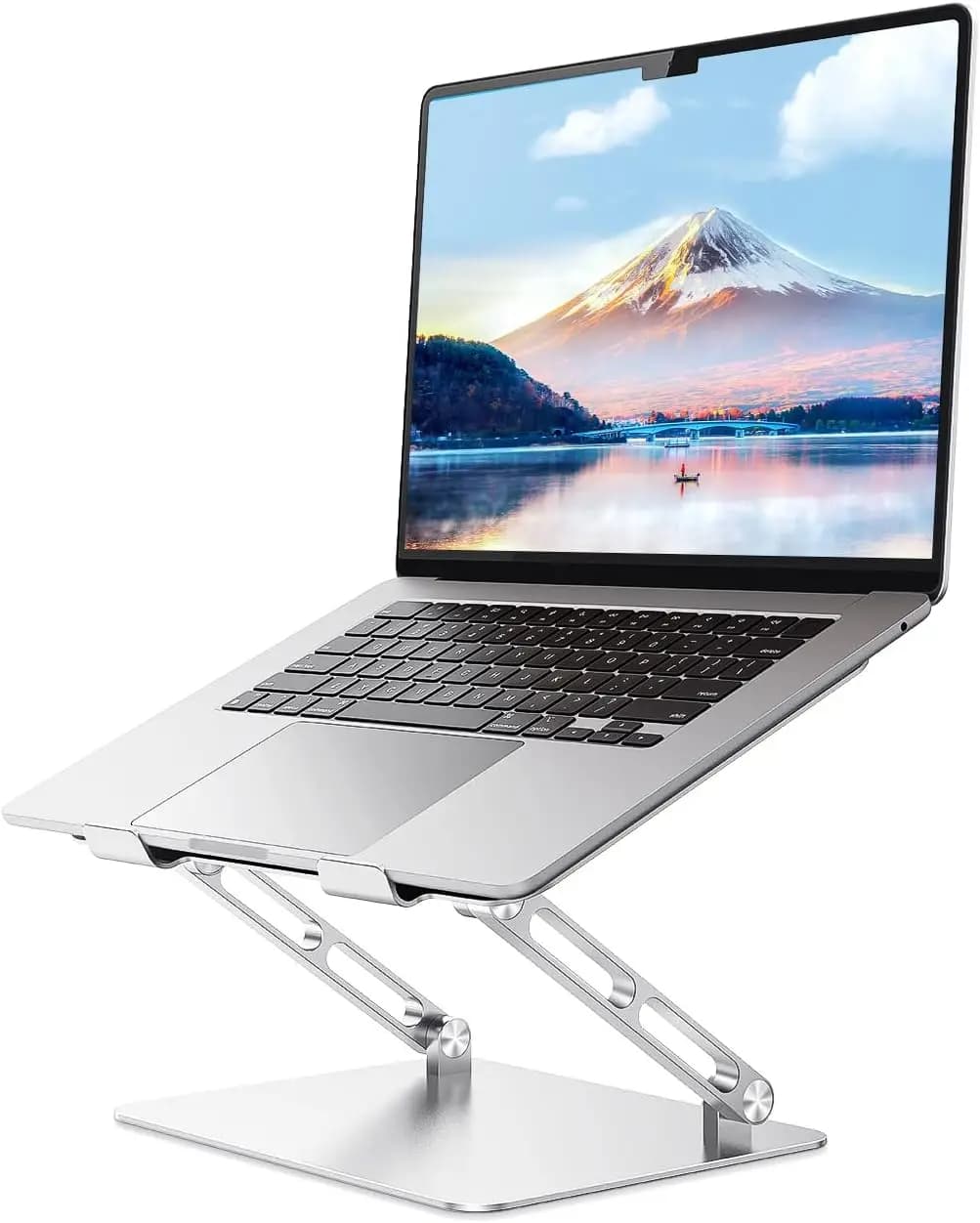 Supporto Ergonomico Regolabile per Laptop da Scrivania, Supporto Portatile in Alluminio Compatibile con Laptop e Tablet da 10-17.3'', Argento