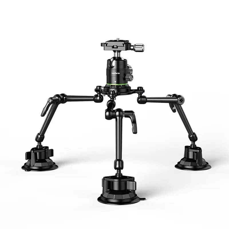 Universal Angle Adjustable Vacuum Triple Suction Mount Camera Tripod Car Mount Holder for Canon
