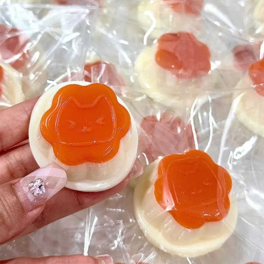 Nuovo Squishy imitazione caramello budino Dessert bagnato spremere giocattolo carino budino di gelatina morbido rimbalzo lento Fidget giocattolo per bambini ragazza regalo