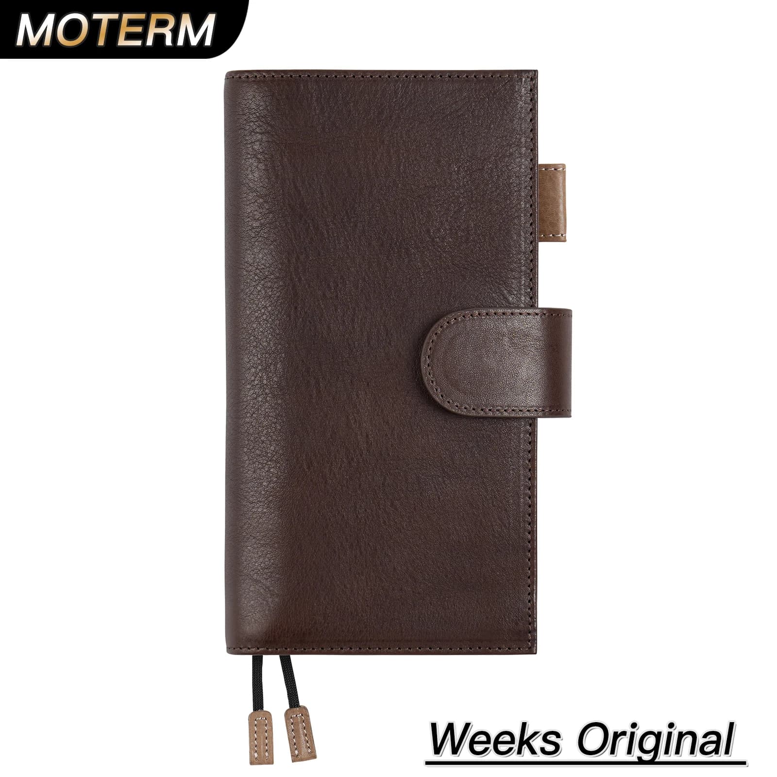 Moterm Original Weeks Cover for Hobo Week Full Grain Veg Tanned Leather Planner Genuine Cowhide Notebook Diary Organizer Journal
