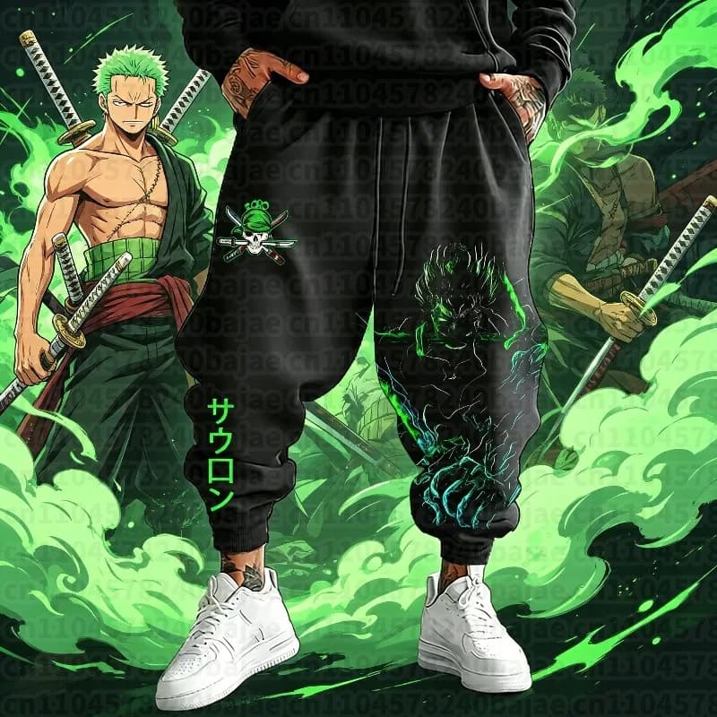 Pantaloni Sportivi da Uomo One Piece 2026 - Jogger Casual Larghi alla Moda per Primavera, Autunno e Inverno - Collezione Anime Brook