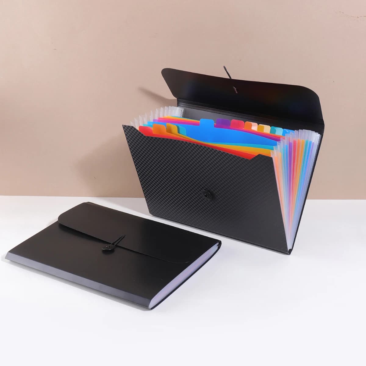 Cartella per fisarmonica creativa da 13 scomparti da 1 pezzo per riporre carta o documenti A4 portatile per ufficio scolastico, elementi essenziali per l'ufficio