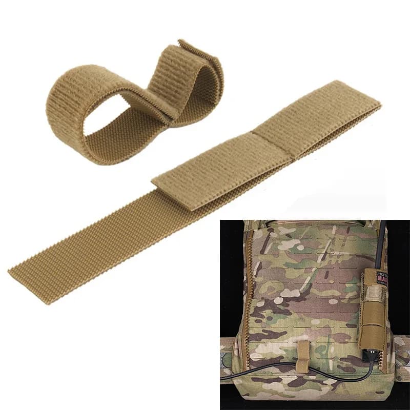 Accessori per gilet tattico da esterno, copertura in velcro, montaggio Molle, set di gestione della linea di cavi per comunicazione elettronica