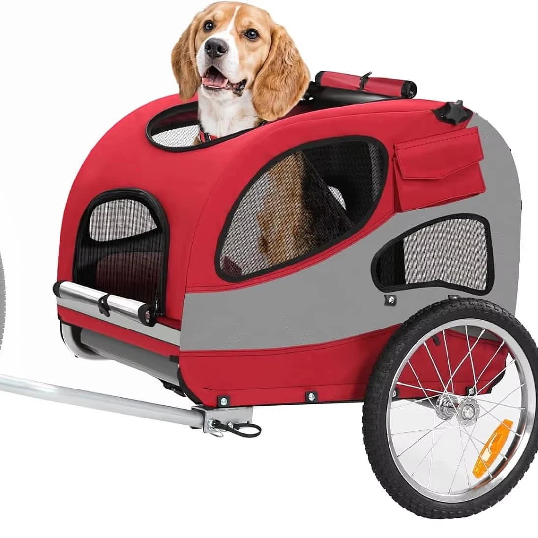 Trasportino per Animali Domestici 2-in-1 Pieghevole e Traspirante per Bici e Passeggino, Universale per Cani e Gatti, Disponibile nei Magazzini UE