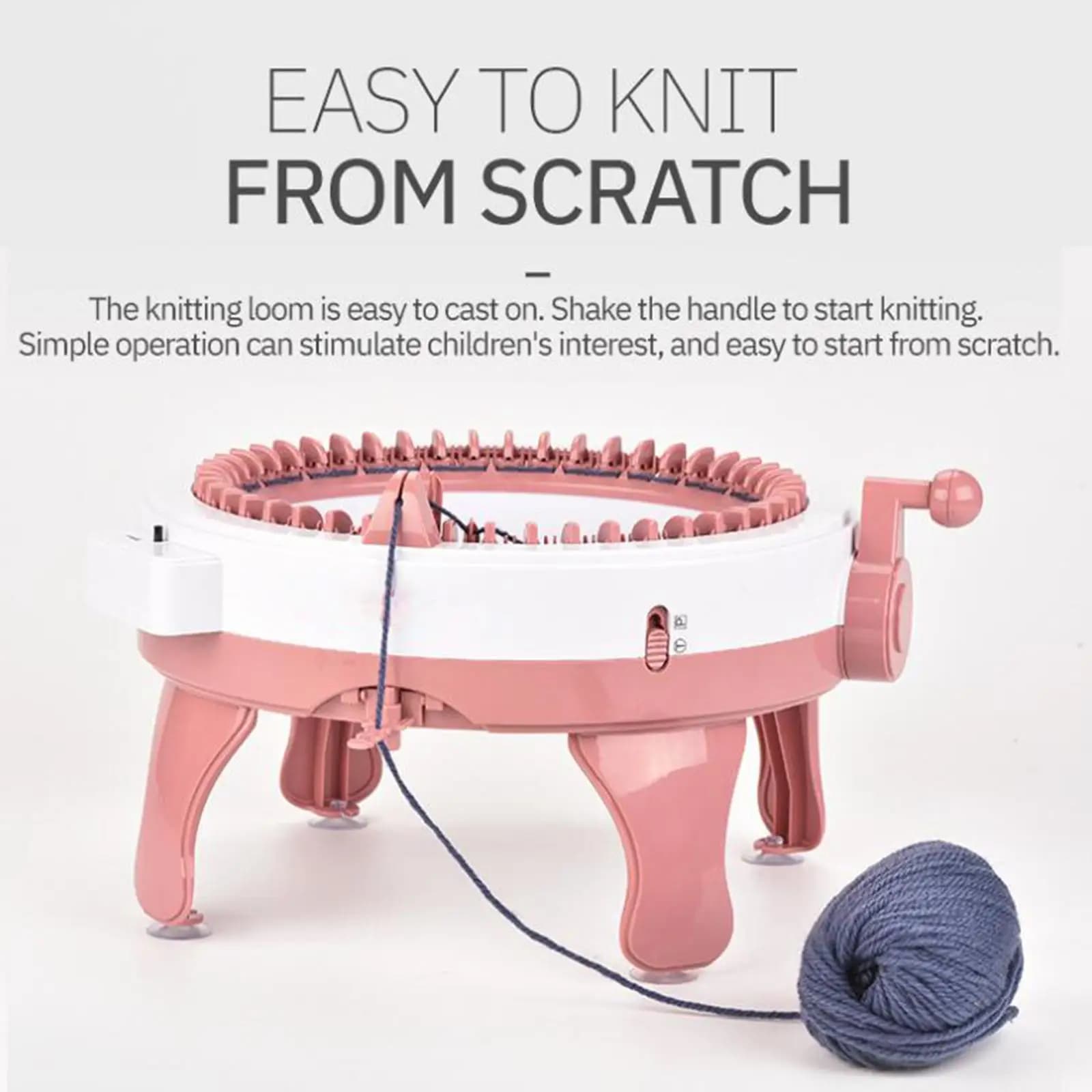 Knitting Machine Parts Plastic Row Knit Counter Accessory for Circular Knitting Sticks and Loom 48 Needles Knitting Machine