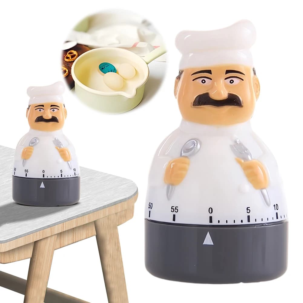 Conto alla rovescia timer elettronico timer da cucina a forma di chef di cartone animato cucina cottura cottura promemoria tempo di cottura per cucinare cuocere friggere