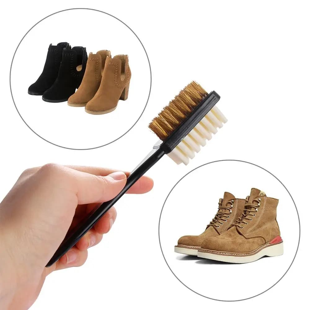 Random Color Plastic Superfine Multipurpose Dust Cleaning Leather Cleaner Long Handled Shoes Brush