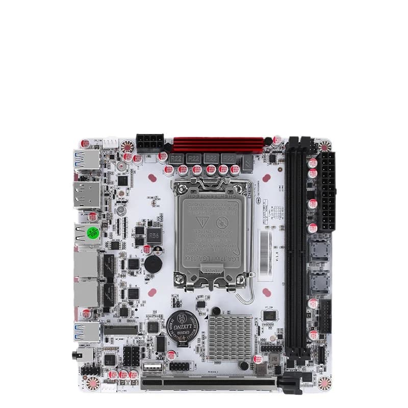 Scheda madre NAS a otto bit con doppia porta di rete Q670, supporto per processori Core di 12a-14a generazione, compatibile con vPro