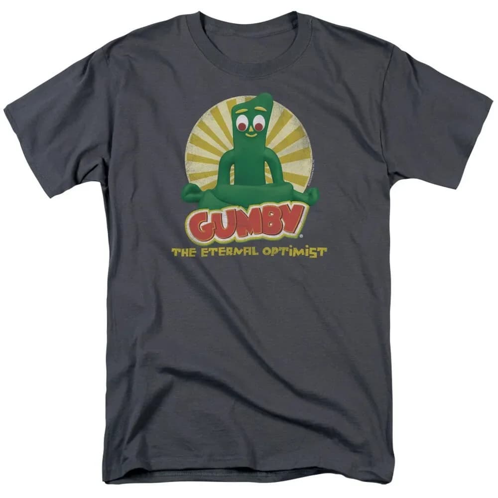 Maglietta color carbone per adulti di Gumby The Eternal Optimist