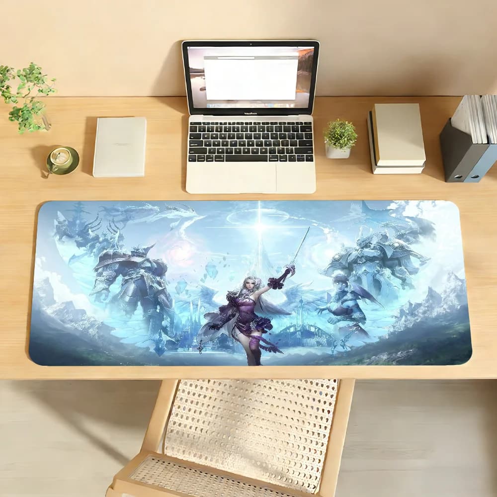 Tappetino per mouse A-AIONs antiscivolo con bordo bloccabile, tappetino da scrivania per PC e laptop, accessori in gomma per ufficio, tastiera, tappeto XXL grande per gaming