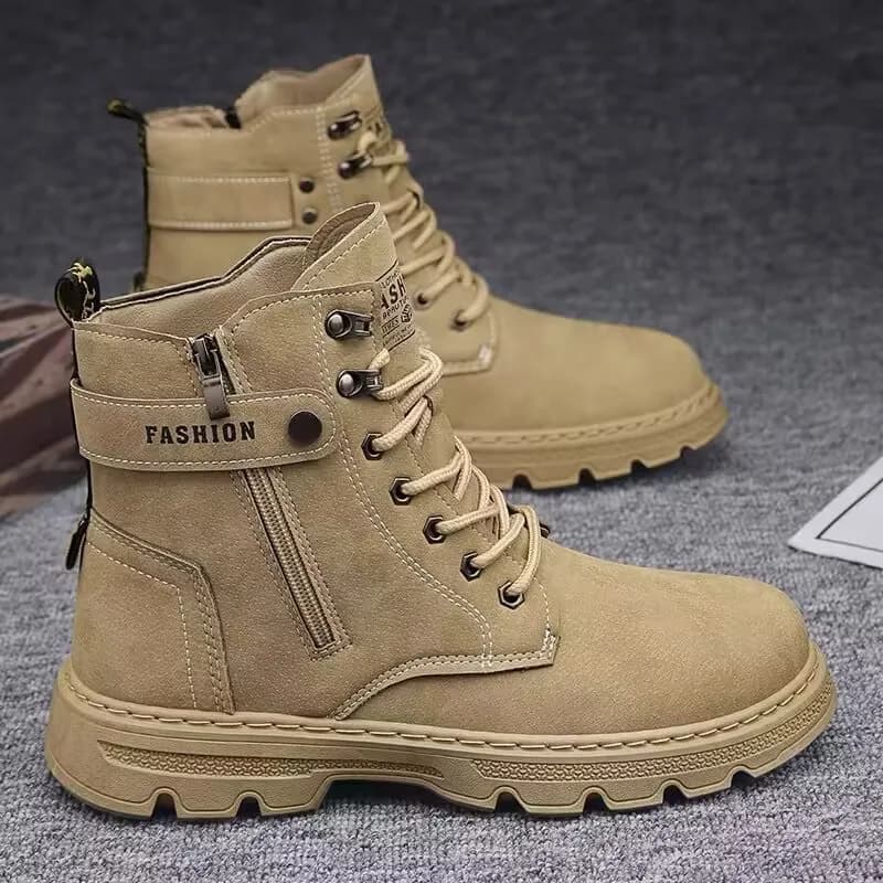 Scarpe alte da uomo autunno scarpe antinfortunistiche da trekking all'aperto stivali da lavoro stivali da lavoro scarpe sportive da moto da uomo alla moda da uomo
