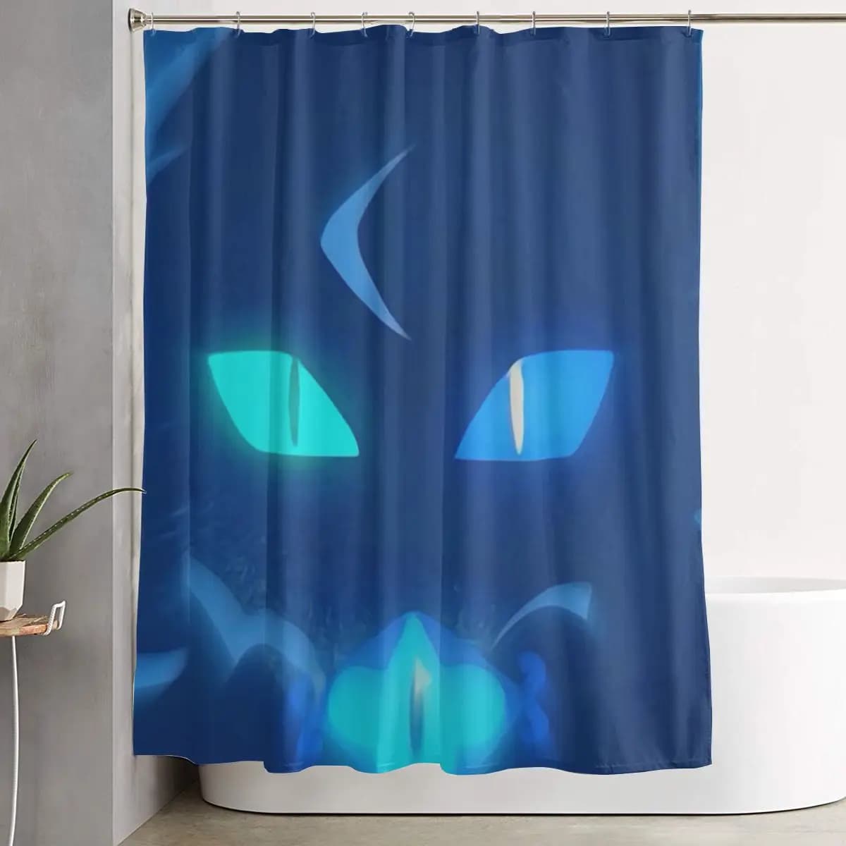 Tenda da Doccia Shadow Milk Cookie Run Kingdom, Motivo Cartone Animato Anime, in Poliestere Impermeabile con Ganci