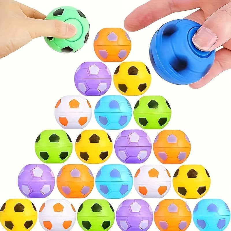 1 pz Mini Pallone da Calcio Antistress Fidget Spinner Giocattolo Portatile da Dito per Bambini Feste Aula