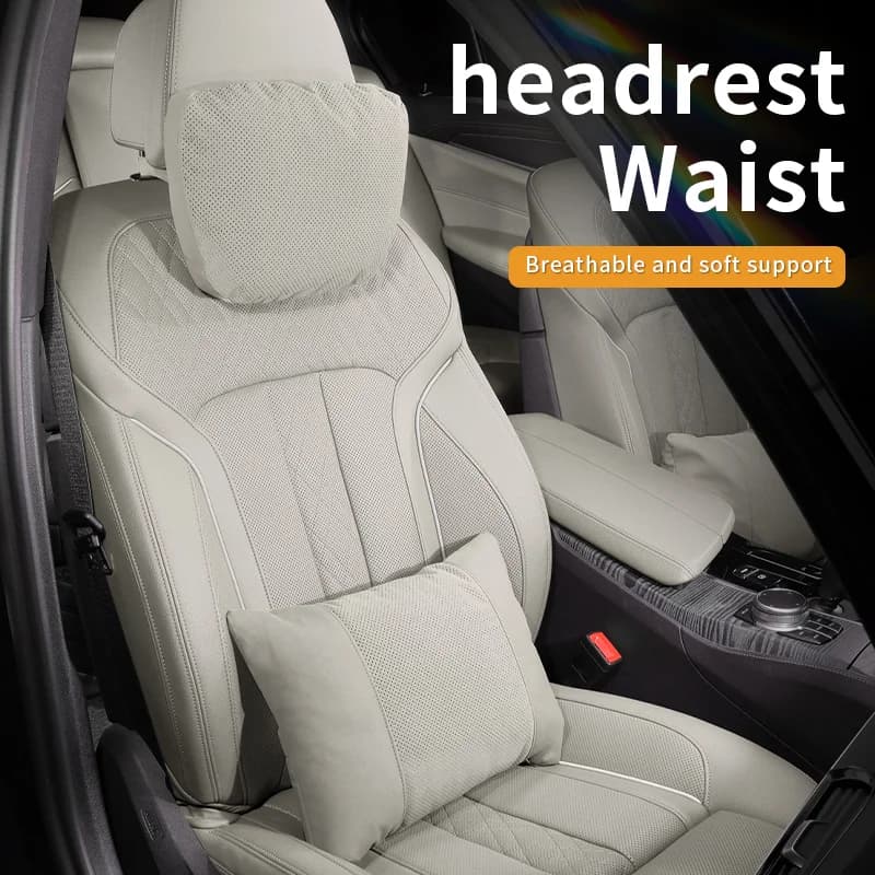 Car Headrest Lumbar Support Cushion Comfortable Soft Universal Car Neck Pillows Waist Pillow Car Interior Accessories