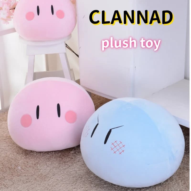 Peluche Clannad, Cuscino Rotondo Morbido ed Elastico, Articoli ACG, Decorazione Anime Carina, Giocattolo Imbottito