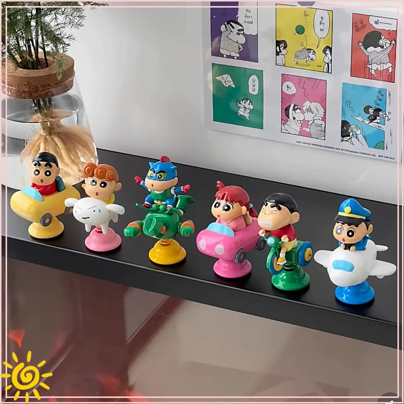 Statuette Crayon Shin-Chan in edizione limitata, action figure da collezione alla moda, piccoli regali per decorare la scrivania e oggetti da collezione