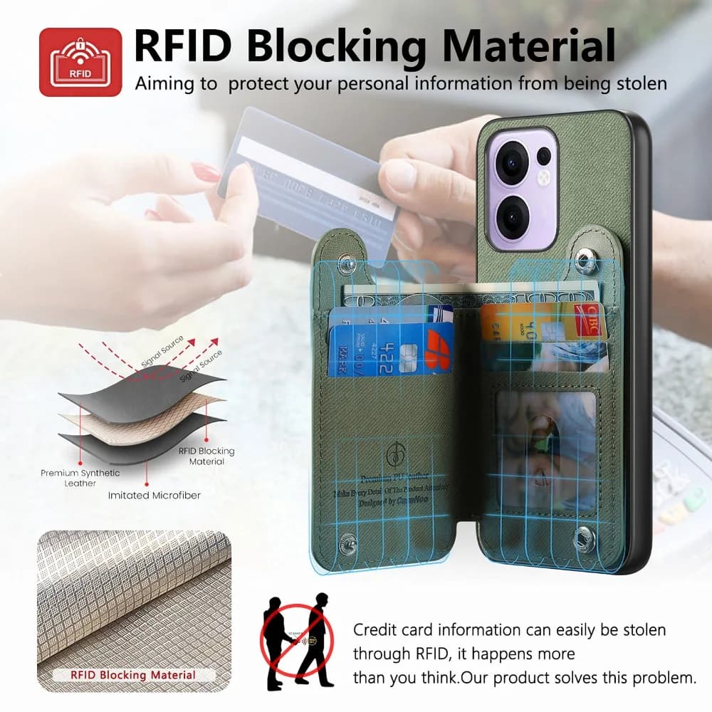 Per iPhone 17 Pro Max 5G 2025 Custodia di lusso in pelle RFID Card Portafoglio Pannello posteriore per iPhone Air 16 Plus 15 14 13 12 11 X Ring Cover