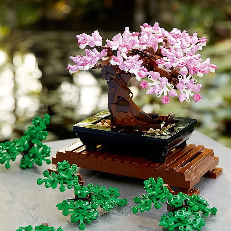 Bonsai albero fiore Bouquet Building Block mattoni modello decorazione della casa pianta regalo in vaso bambini Set compatibile 10281