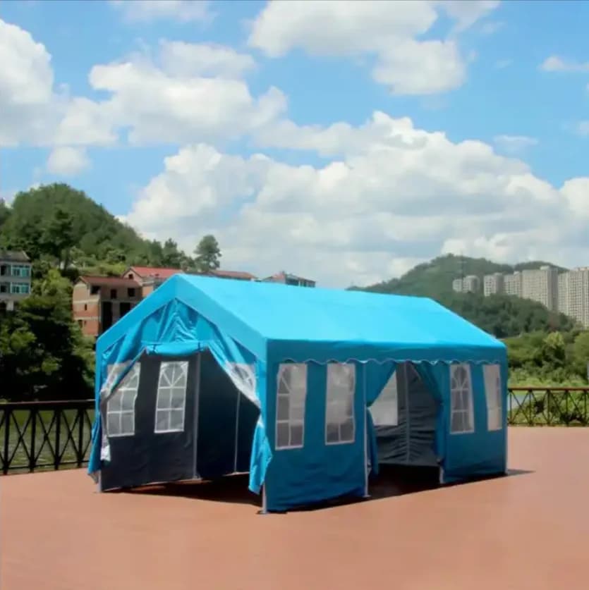 Garage portatile con tettoia resistente da 10x20 piedi per tenda da campeggio esterna per tenda da parcheggio per auto