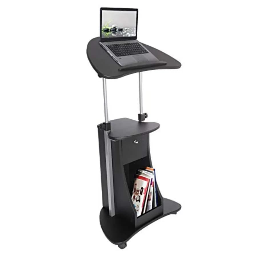 Carrello Mobile per Computer Portatile Medicale, Regolabile in Altezza, B005