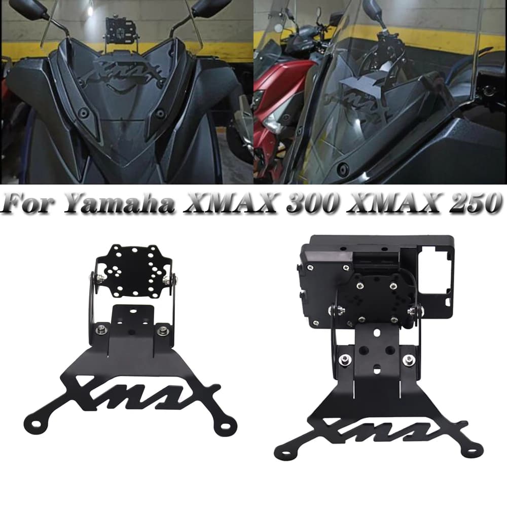 NUOVA Moto Anteriore Supporto Del Basamento Del Telefono Smartphone Del Telefono GPS Navigaton Staffa Piastra Per Yamaha XMAX 300 XMAX300 X MAX 250