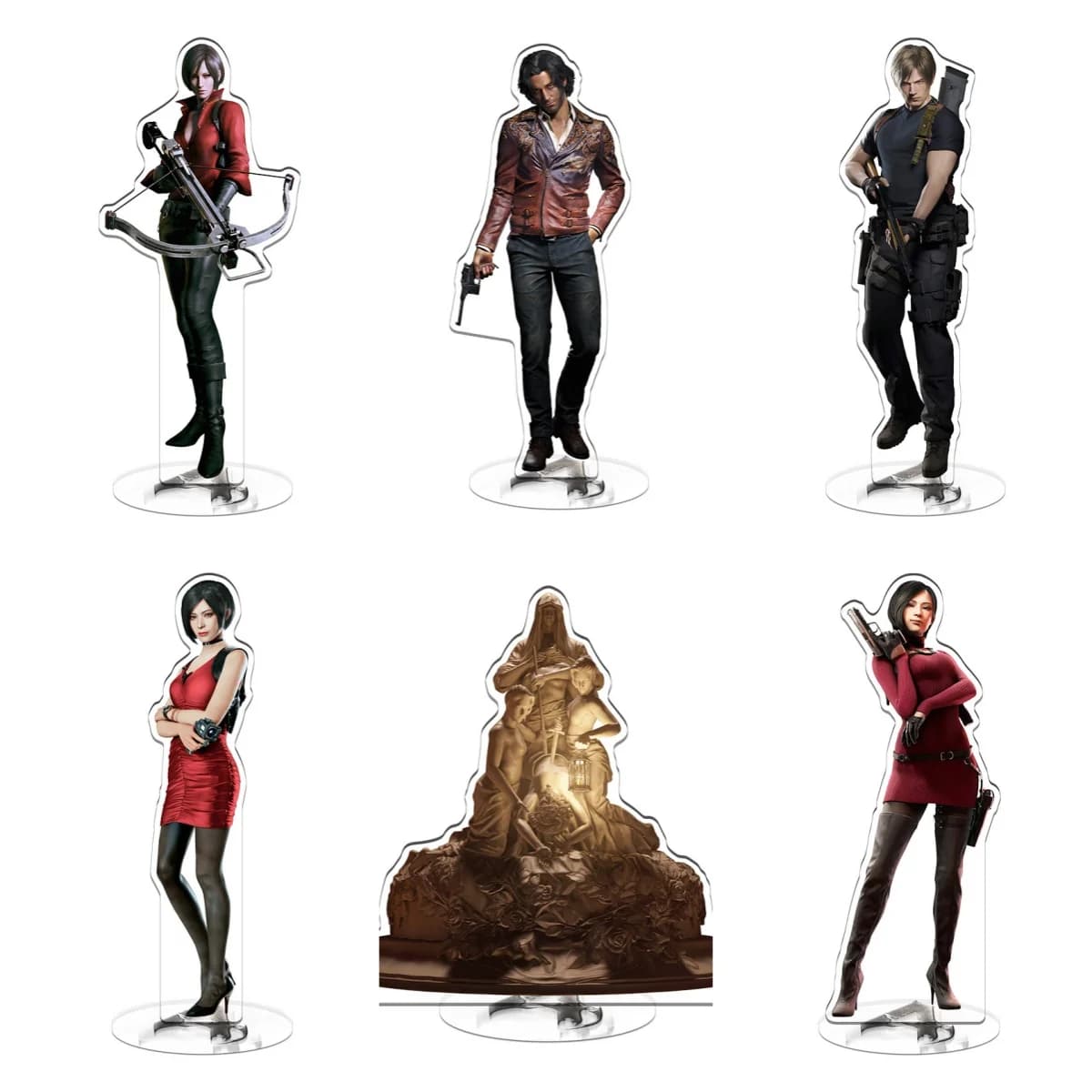 RE4 Resident Evil 4 Evil Castle 4 Versione di ripristino del gioco che circonda il supporto acrilico Modello da scrivania all'ingrosso Regalo di Natale