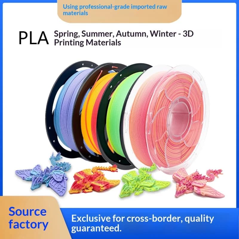 1KG Matte Rainbow PLA Filament Matte 3D Printing Material Compatible with FDM 3D Printers