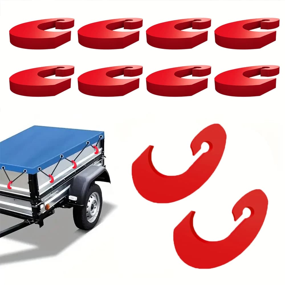 10pcs Trailer Canvas Hooks Corrosion-Resistant Fasteners For Secure Fixation Suitable For 8mm Elastic Rope For Trailers RVs