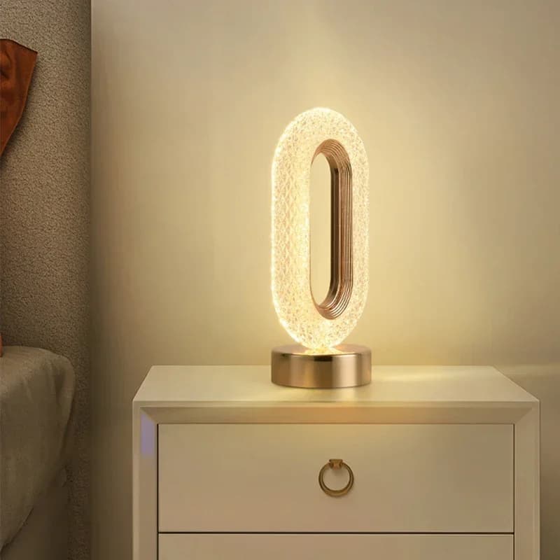 Lampada da tavolo in cristallo LED USB Touch Dimming Ricarica Interruttore tattile Telecomando Lampada da comodino Soggiorno Camera da letto Arredamento della camera Lampada da scrivania