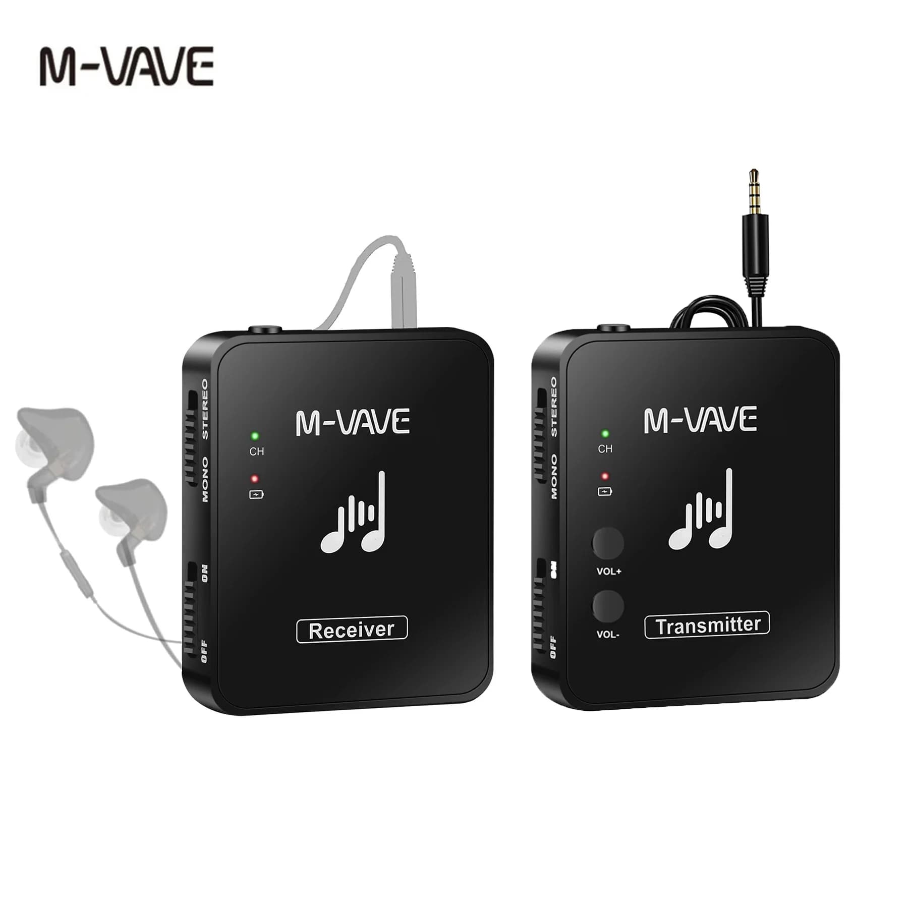 M-vave M8 Wp-10 2.4G Trasmissione Wireless Cuffia Auricolare MS-1 Sistema di monitoraggio Trasmettitore Ricevitore Streaming per Stereo