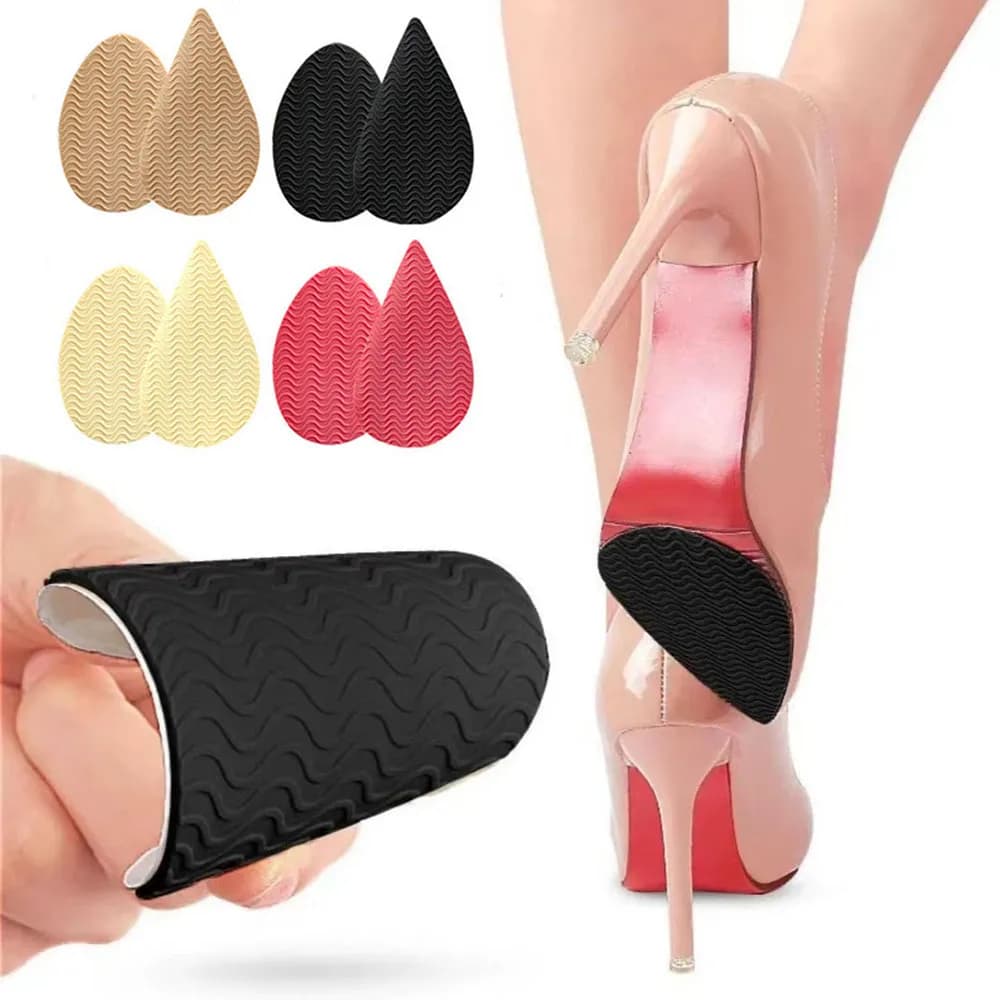 Cuscinetti in gomma per l'avampiede Uomo Donna Scarpe Suole Protezione Antiscivolo Riparazione Solette Adesivo autoadesivo Tallone alto Cura Patch inferiore