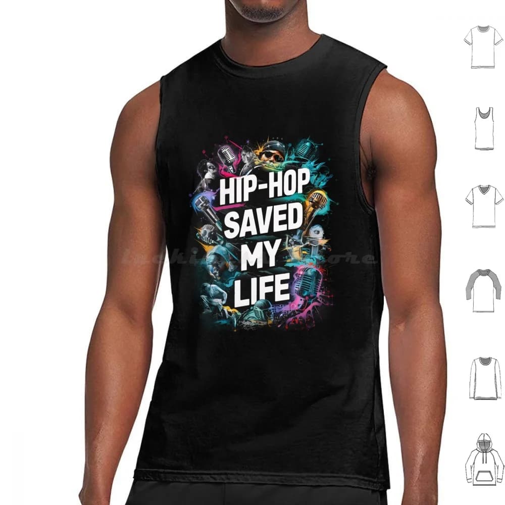 Hip-Hop salvata la mia vita Canotte Canottiera senza maniche Hip Hop Rap Musica Cultura urbana Graffiti Art Street Dance Self