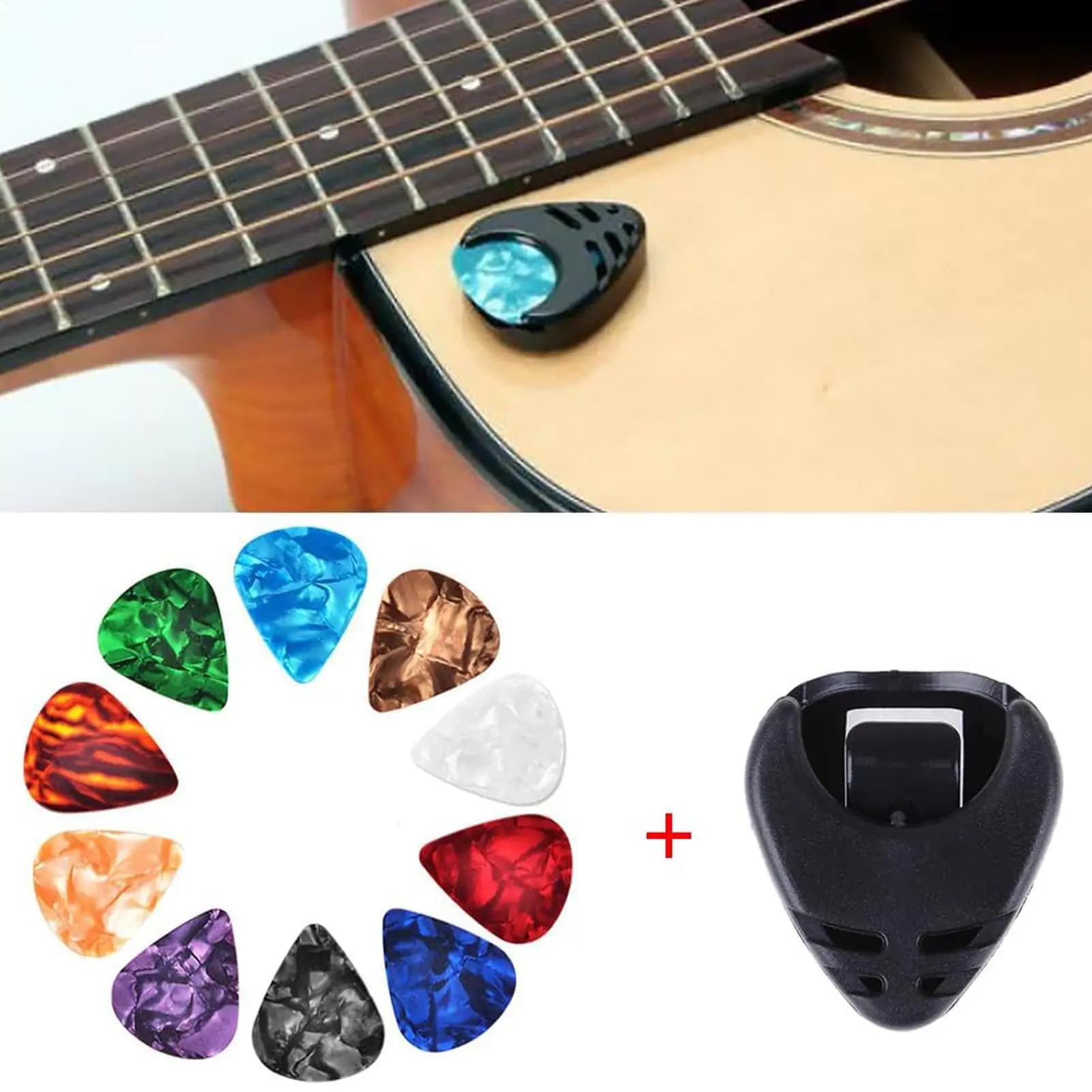 Plettro per chitarra Plettri per chitarra elettrica Professionali 10X Plettri colorati per stompaggio classico Platepick Principiante 0,46 mm di spessore