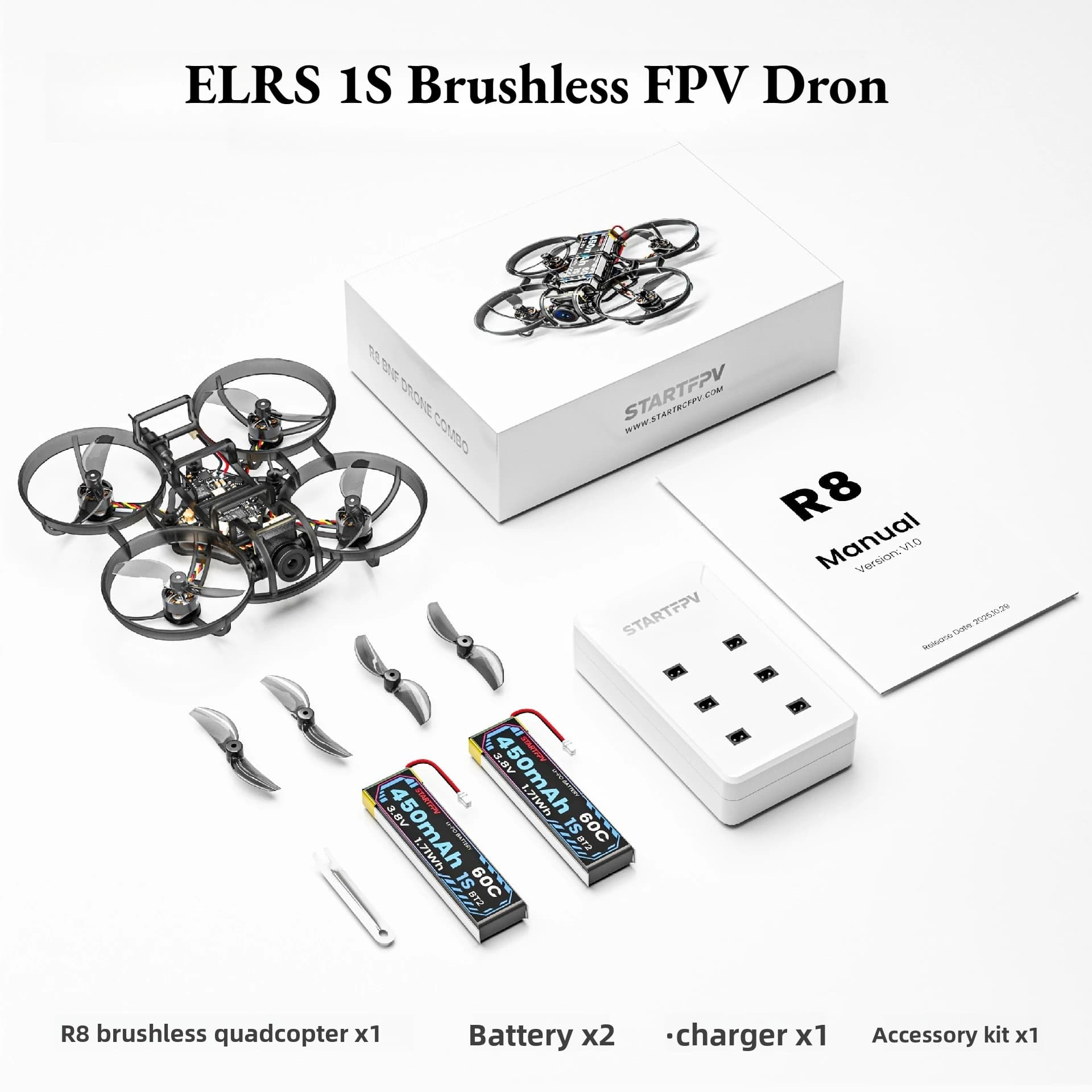 Drone FPV Brushless ELRS 1S for Beginners, Quadricottero da Corsa Pronto al Volo, Gift Perfect for RC enthusiasts, Special Sale