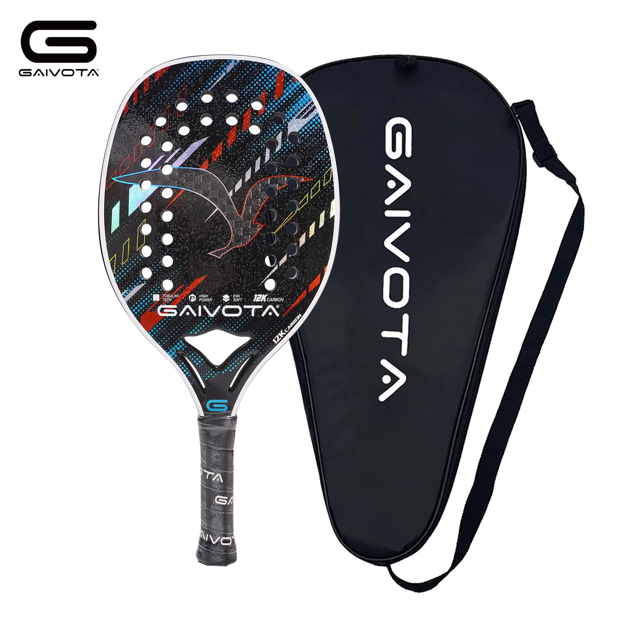 GAIVOTA 2025 professional carbon fiber tennis beach rack 12K thickness 20MM surface treatment rack + bag