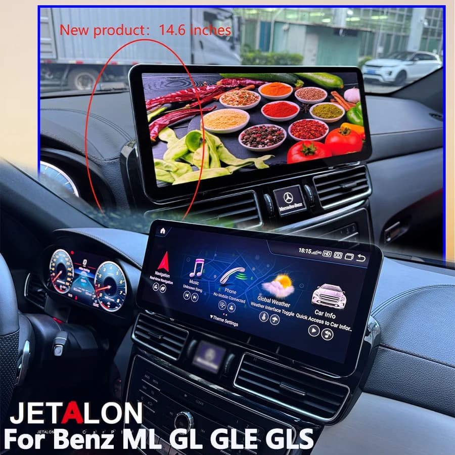 14.6 ''/12.3' Snapdragon 685 SCHERMO Multimediale Per Benz ML W166 GL X166 GLE GLS 2012-2019 Wireless Carplay AndroidAuto Autoradio