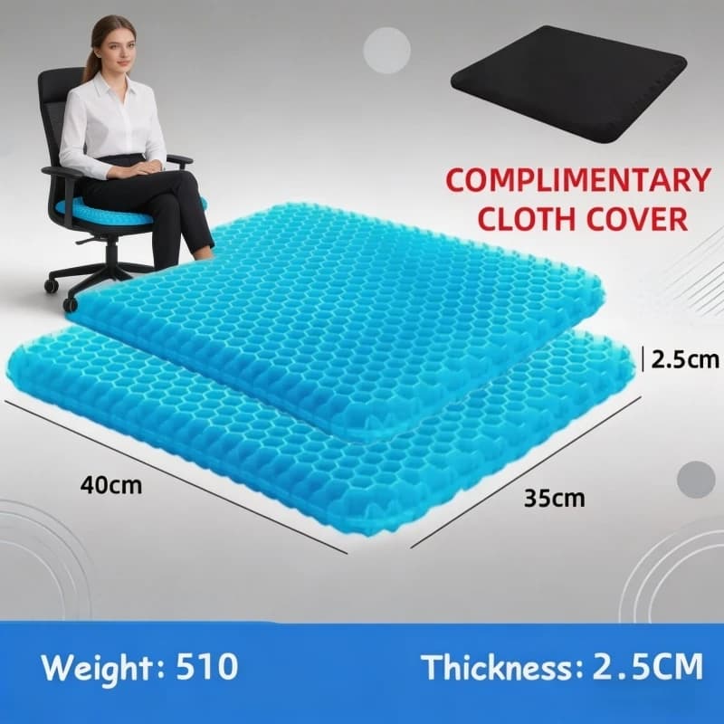 Breathable chair cushion for Double layer Gel, Soft and Comfortable, for Office, Car, Daily Use Summer