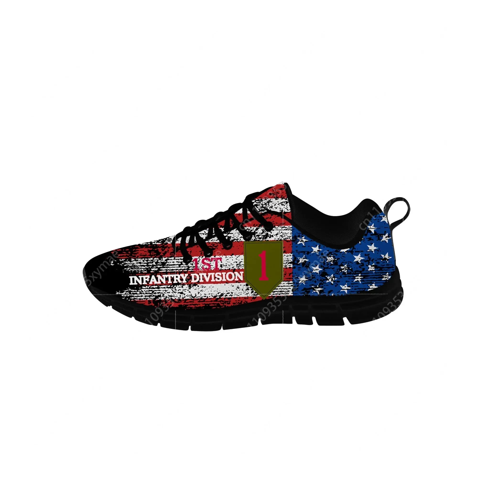 1ST Infantry Division Sneakers da uomo, da donna, per adolescenti, scarpe casual in tessuto, scarpe da corsa in tela, scarpe leggere con stampa 3D