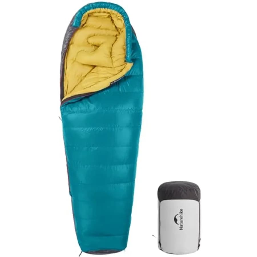 Pelo Mummy RDS to 0 Degrees for Adults, 650 Fill Power, for Cold climates, Camping and Hiking -1 °F 18 °F