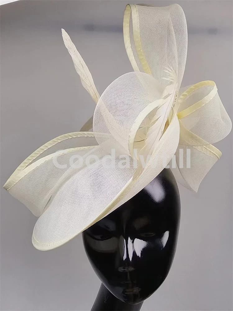 New Pillbox Fascinator Hat Women Wedding Headpiece per Derby Kentucky Chapeau Cap Bride Wedding Church Millinery Cap Headband