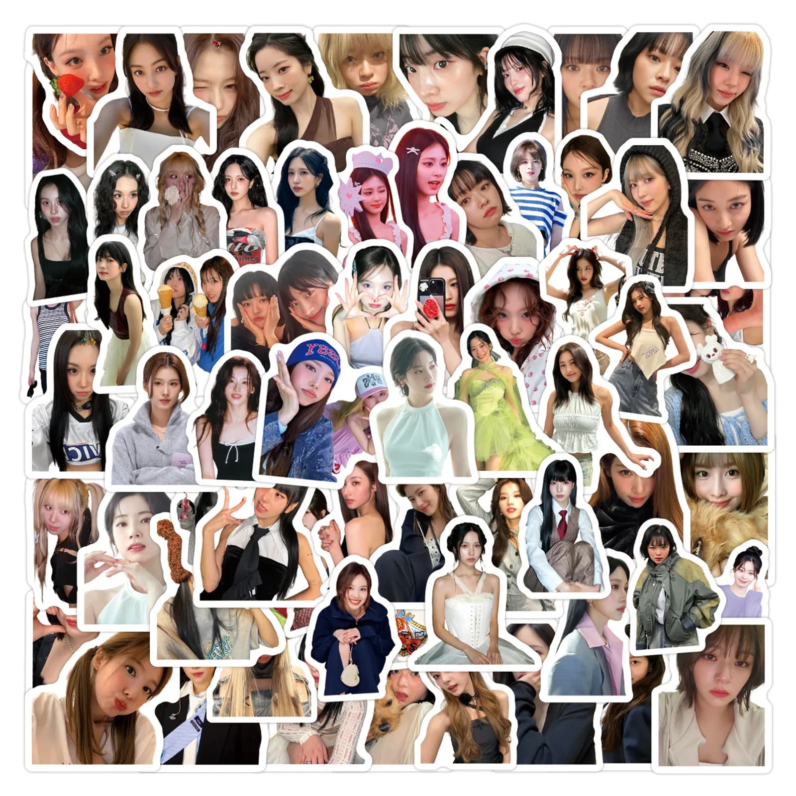 105 pezzi Kpop Cartoon Twice Girl Group adesivi decalcomanie per telefono laptop valigia notebook skateboard adesivi impermeabili